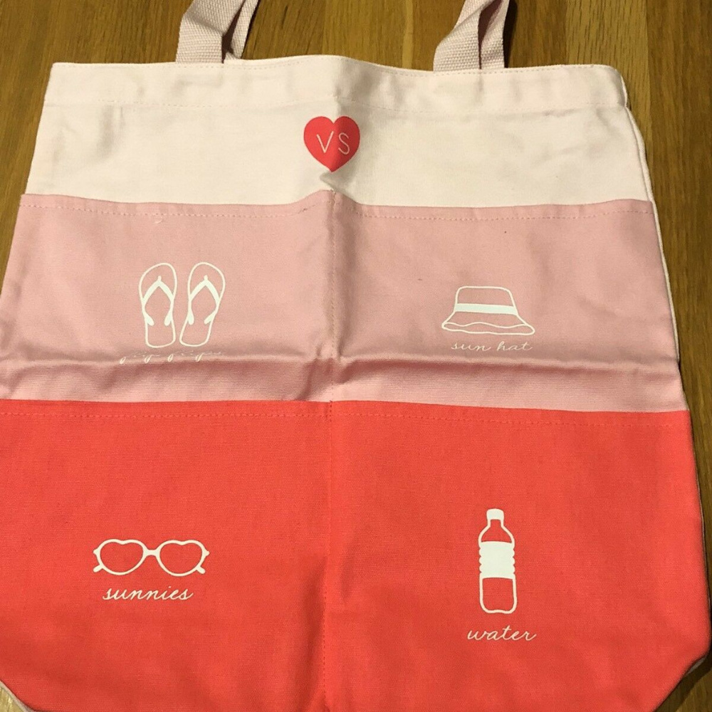 NEW VICTORIA SECRET CANVAS BEACH BAG